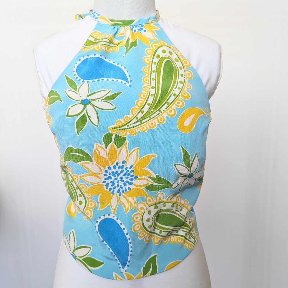 Lily pullitzer silk halter top